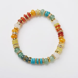 The "Soul Supplement" Joy Bracelet | Rainbow Multi-Gem Tablet Cut