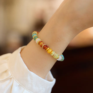 The "Soul Supplement" Joy Bracelet | Rainbow Multi-Gem Tablet Cut