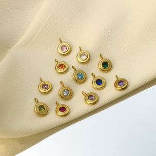 Golden Birthstone Aura Charm