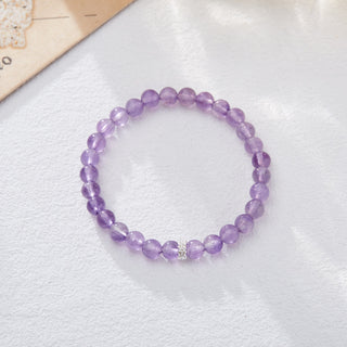 The Clarity & Vision Bracelet | Amethyst & Phantom Quartz (Period 9 Fire Element Alignment)