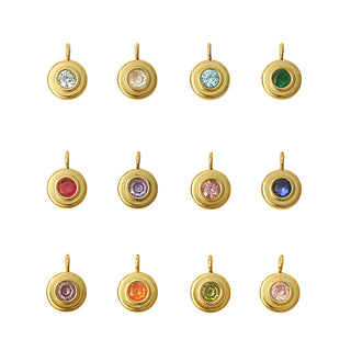 Golden Birthstone Aura Charm