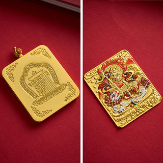 Dual‑Sided Relief Pendant – Symbolic Guardian & Continuity Necklace